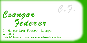 csongor federer business card